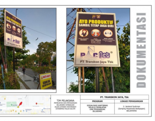 (Nov-2020) Community Service Support Program Ditbinmas Polda East Kalimantan Namely Socialization of Kamtibmas Through Making and Installing Billboards di Balikpapan