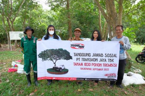 (Sept-2022) PT Transkon Jaya Tbk is committed to planting 9200 trembesi trees, which will be carried out in stages