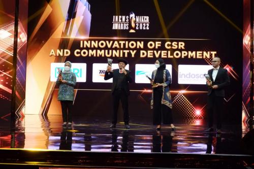 (Jun-2022) PT Transkon Jaya Tbk has just received an award from the iNews Maker Awards in the "Innovation of CSR and Community Development"