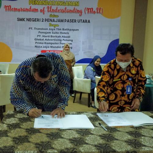 (Jul-2022) PT Transkon Jaya Tbk signed a Memorandum of Understanding (MOU) with SMK Negeri 2 Penajam