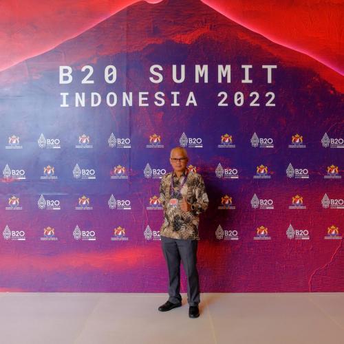 (Nov-2022) PT Transkon Jaya Tbk yang diwakilkan oleh Bapak Lexi Rompas selaku Direktur Utama hadir sebagai salah satu peserta dalam acara puncak B20